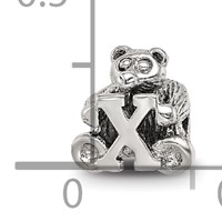 Sterling Silver Reflections Kids Letter X Bead view 4