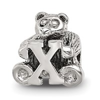 Sterling Silver Reflections Kids Letter X Bead view 1