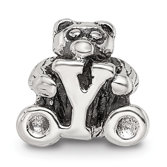 Sterling Silver Reflections Kids Letter Y Bead