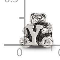 Sterling Silver Reflections Kids Letter Y Bead view 3