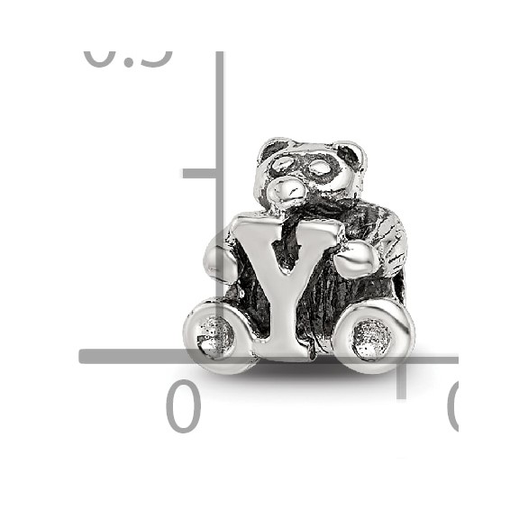 Sterling Silver Reflections Kids Letter Y Bead