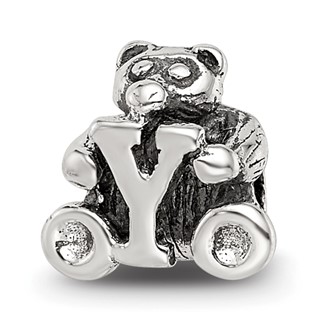 Sterling Silver Reflections Kids Letter Y Bead