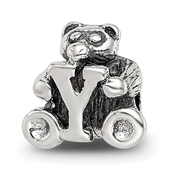 Sterling Silver Reflections Kids Letter Y Bead