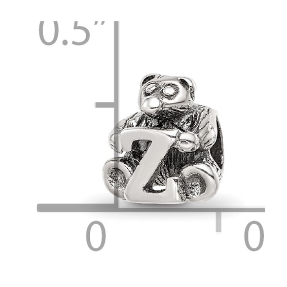 Sterling Silver Reflections Kids Letter Z Bead