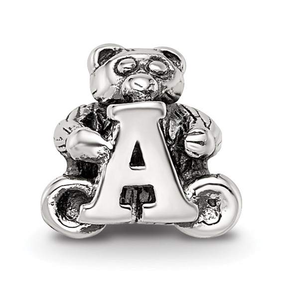 Sterling Silver Reflections Kids Letter A Bead
