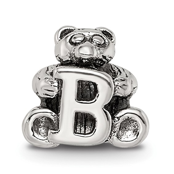 Sterling Silver Reflections Kids Letter B Bead