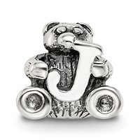Sterling Silver Reflections Kids Letter J Bead view 3