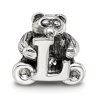 Sterling Silver Reflections Kids Letter L Bead view 3
