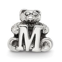 Sterling Silver Reflections Kids Letter M Bead view 3