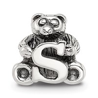 Sterling Silver Reflections Kids Letter S Bead view 3
