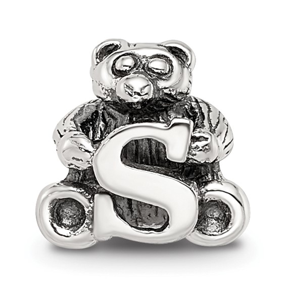 Sterling Silver Reflections Kids Letter S Bead