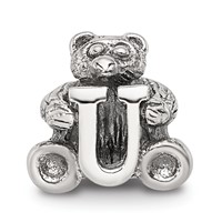 Sterling Silver Reflections Kids Letter U Bead view 3