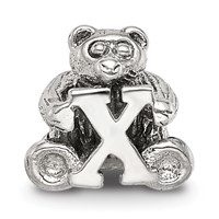 Sterling Silver Reflections Kids Letter X Bead view 3