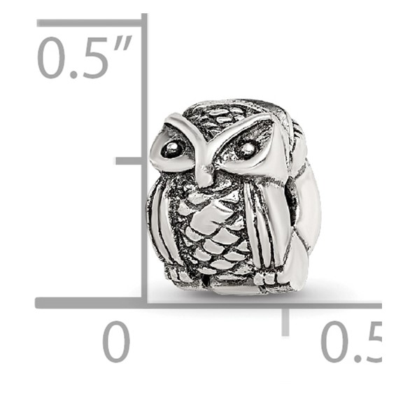 Sterling Silver Reflections Kids Owl Clip Bead