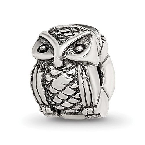 Sterling Silver Reflections Kids Owl Clip Bead