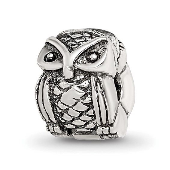 Sterling Silver Reflections Kids Owl Clip Bead