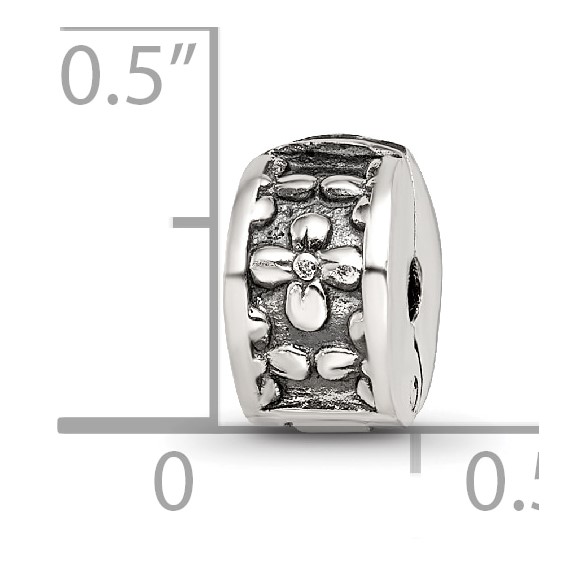 Sterling Silver Reflections Kids Floral Clip Bead