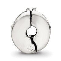 Kids Collection Sterling Silver Reflections Floral Pattern Clip Bead view 2