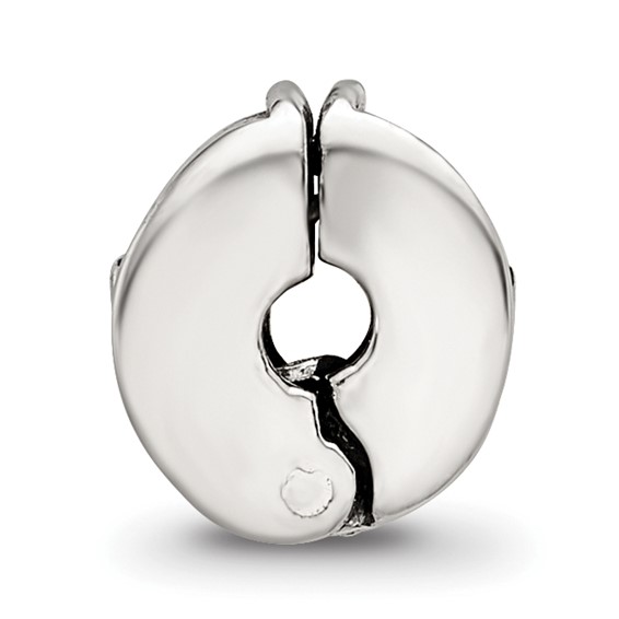 Kids Collection Sterling Silver Reflections Floral Pattern Clip Bead