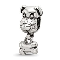 Sterling Silver Reflections Kids Dog & Bone Bead view 1