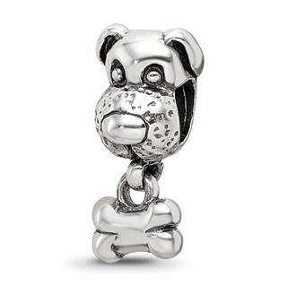 Sterling Silver Reflections Kids Dog & Bone Bead