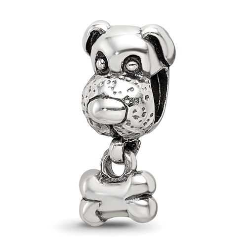 Sterling Silver Reflections Kids Dog & Bone Bead
