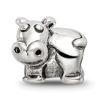 Sterling Silver Reflections Kids Hippo Bead view 3