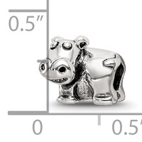 Sterling Silver Reflections Kids Hippo Bead view 4