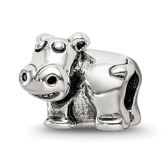Sterling Silver Reflections Kids Hippo Bead