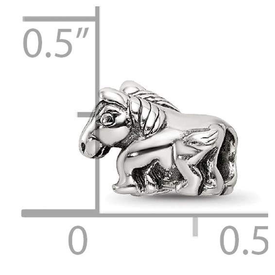 Sterling Silver Reflections Kids Horse Bead