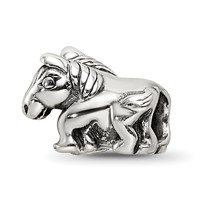 Sterling Silver Reflections Kids Horse Bead view 1