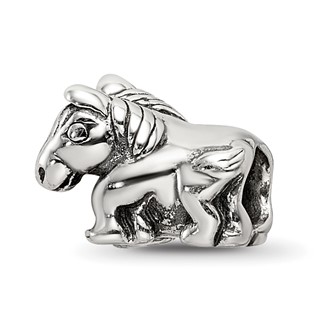 Sterling Silver Reflections Kids Horse Bead