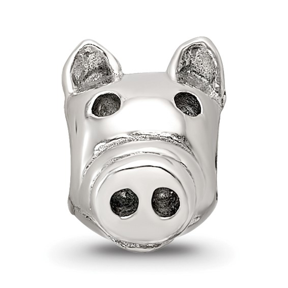 Sterling Silver Reflections Kids Pig Bead