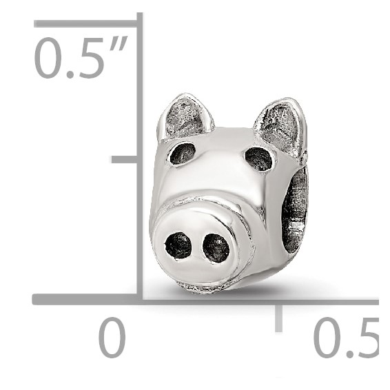 Sterling Silver Reflections Kids Pig Bead