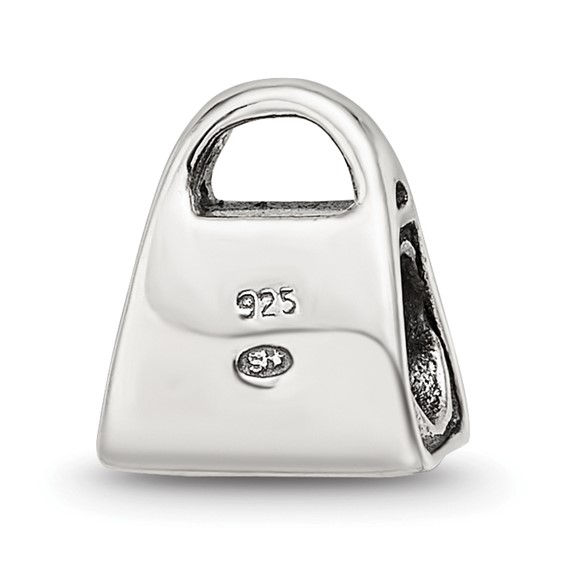 Sterling Silver Reflections Kids CZ Handbag Bead