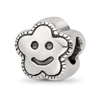 Sterling Silver Reflections Kids Smiley Flower Bead view 1