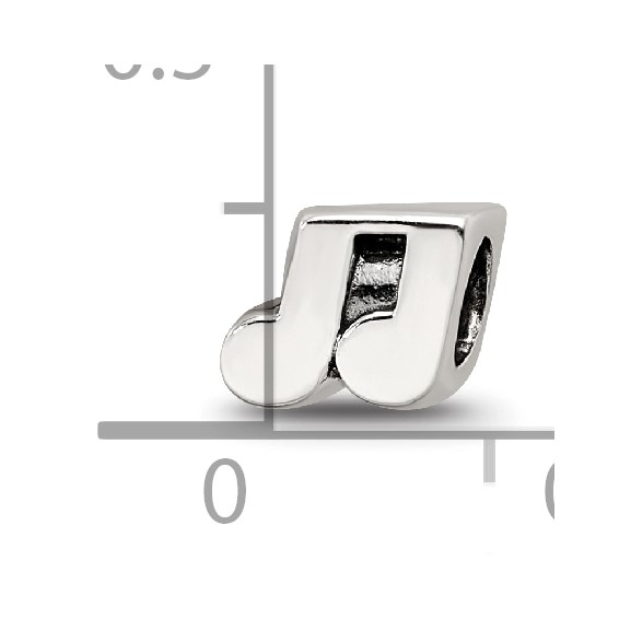 Sterling Silver Reflections Kids Music Notes Bead