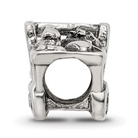 Sterling Silver Reflections Kids Shopping Cart Bead view 2