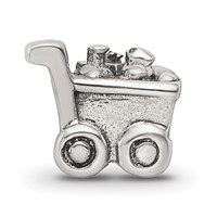 Sterling Silver Reflections Kids Shopping Cart Bead view 3
