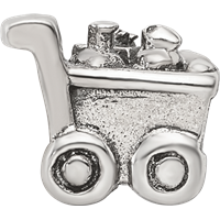 Sterling Silver Reflections Kids Shopping Cart Bead view 4