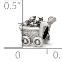 Sterling Silver Reflections Kids Shopping Cart Bead view 5