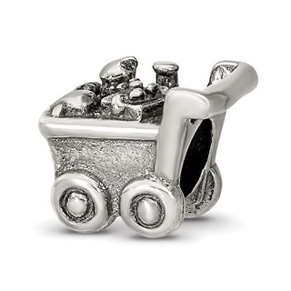 Sterling Silver Reflections Kids Shopping Cart Bead