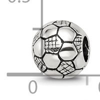 Sterling Silver Reflections Kids Soccer Ball Bead view 4