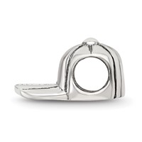 Sterling Silver Reflections Kids Baseball Cap Bead view 2