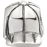Sterling Silver Reflections Kids Baseball Cap Bead view 4