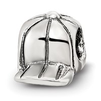 Sterling Silver Reflections Kids Baseball Cap Bead view 1