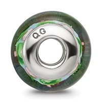 Sterling Silver Reflections Kids Blue Hand-blown Glass Bead view 2