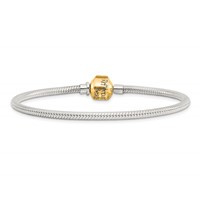 SS & 14K Reflections Clasp Bead Bracelet view 3