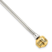 SS & 14K Reflections Clasp Bead Bracelet view 1