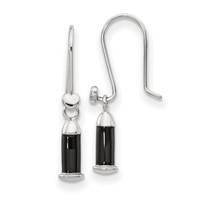 Sterling Silver Reflections Rh-plated Enamel Heart Shepherd Hook Earrings view 1